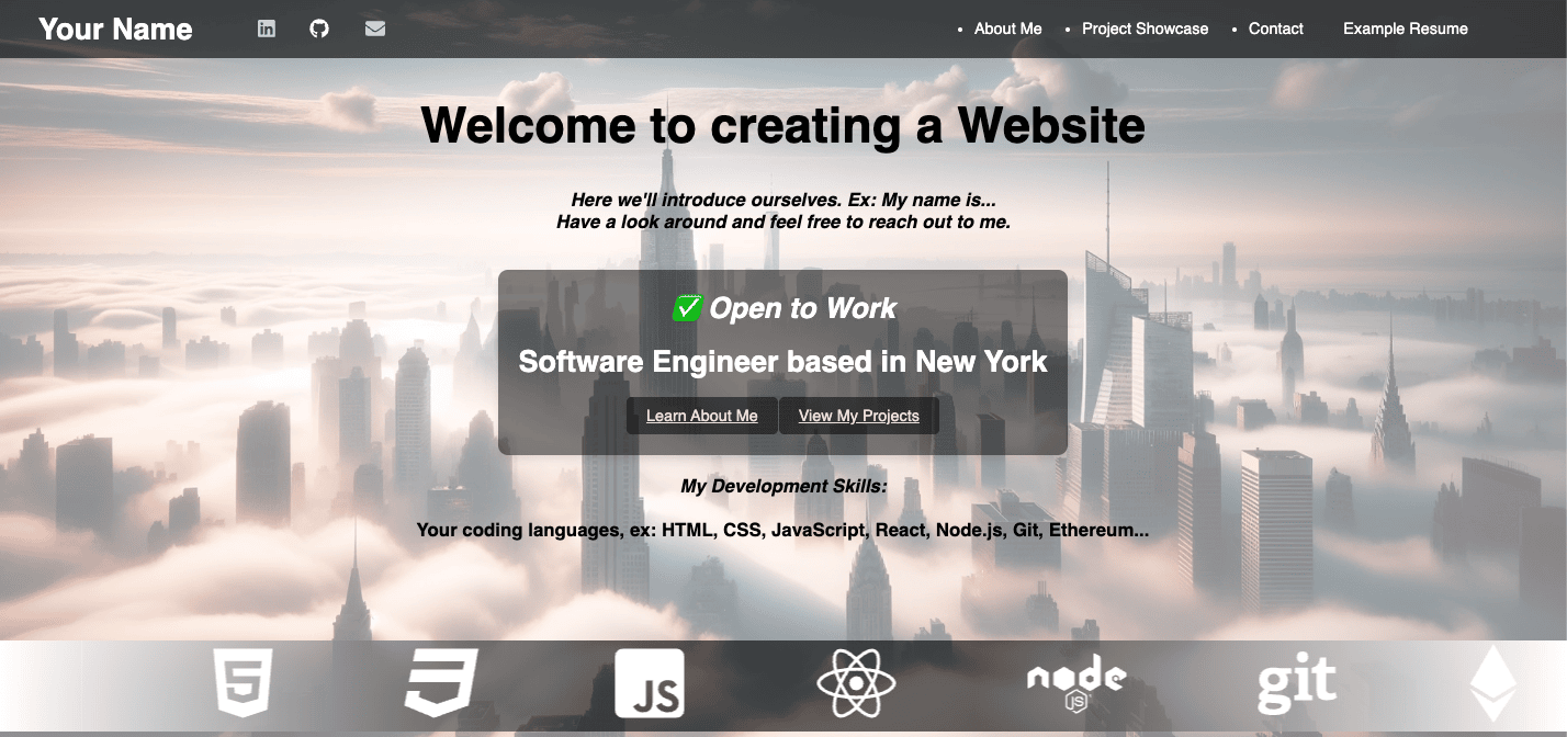 Dev Portfolio Template App